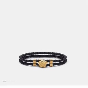 Black and Gold Braided Bracelet